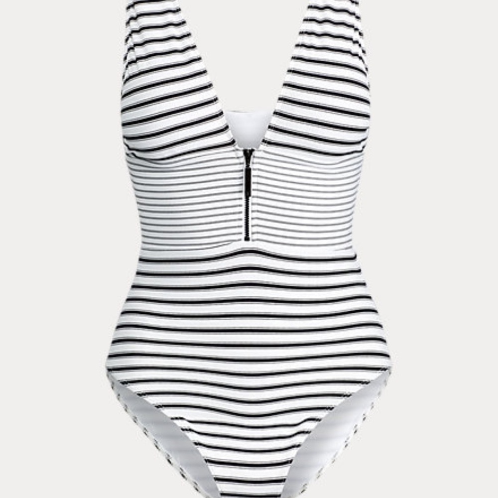 Ralph Lauren Slimming Striped One-Piece